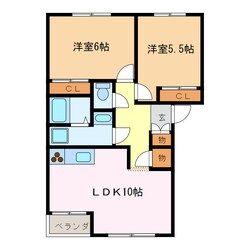 高茶屋駅 徒歩58分 2階の物件間取画像